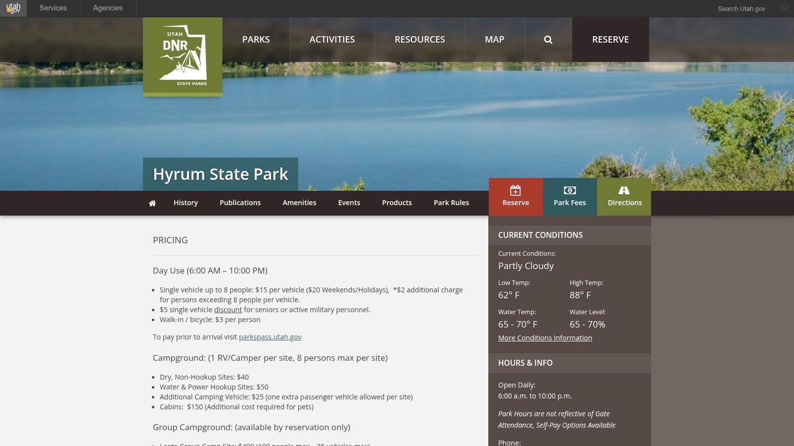 Hyrum State Park Campground (Hyrum)