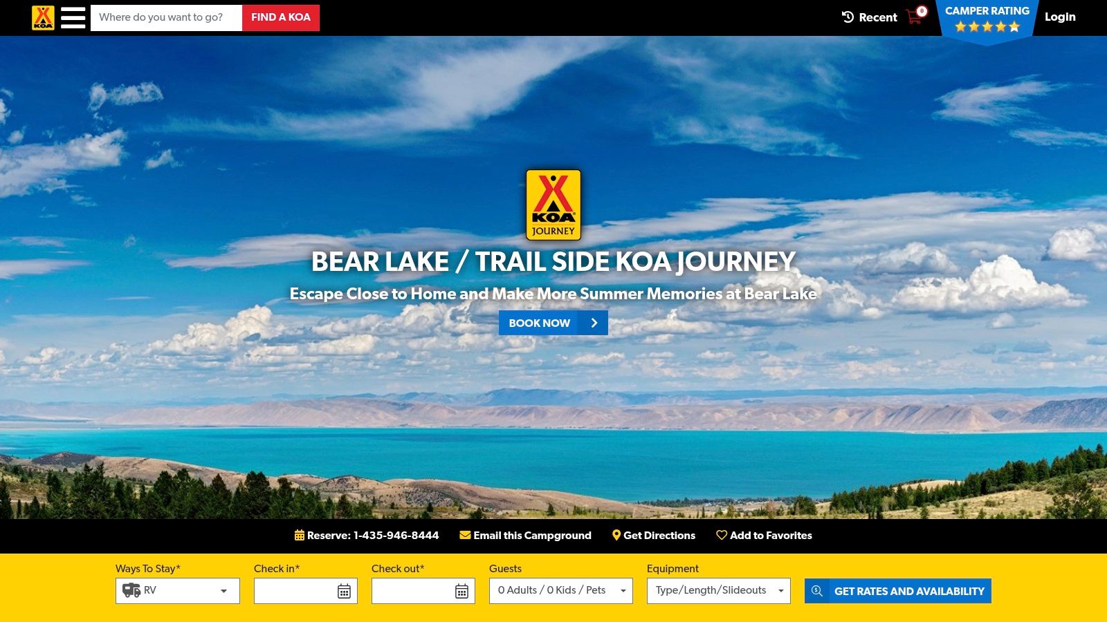 Bear Lake / Trail Side KOA Journey (Garden City)